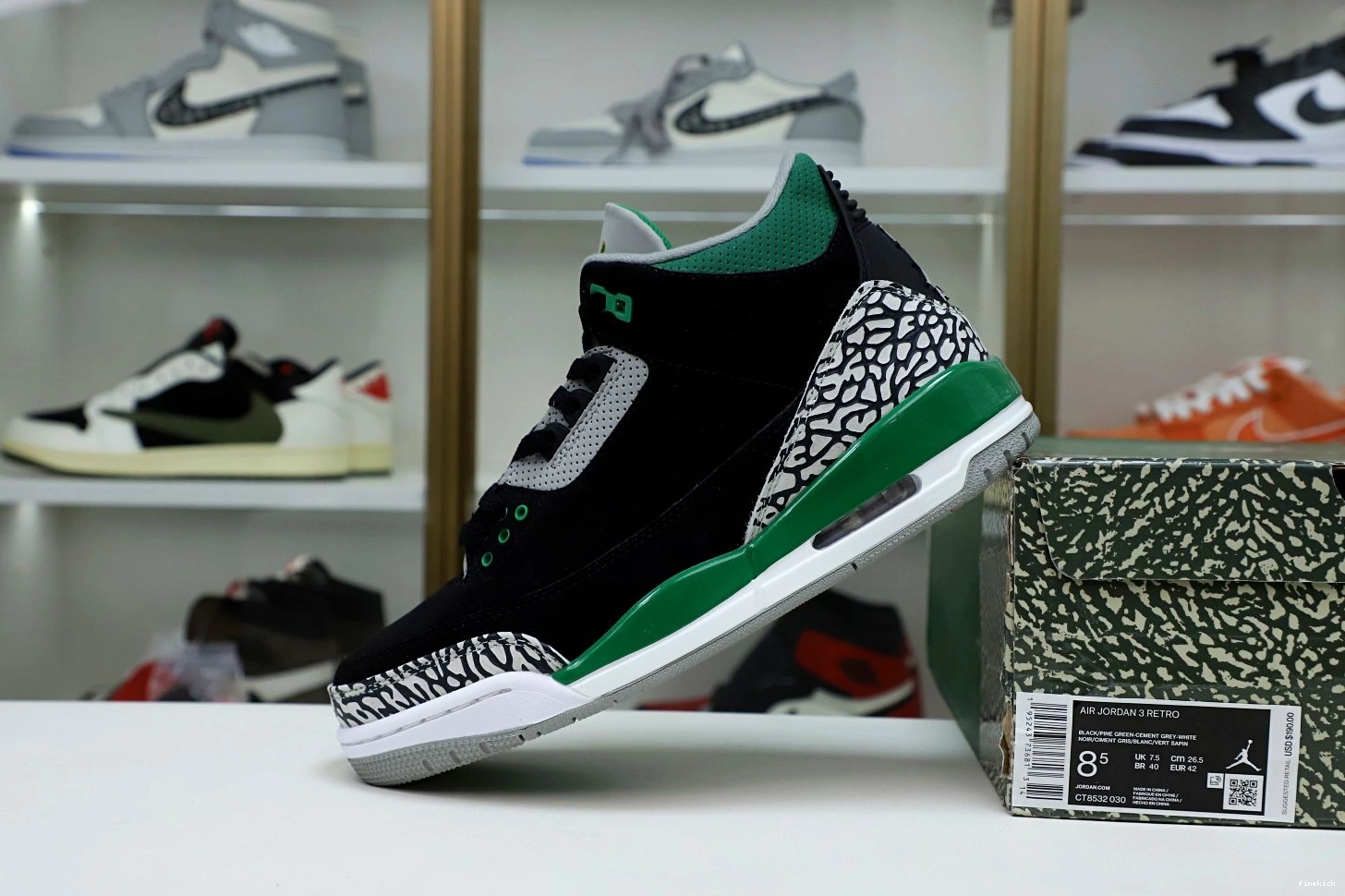 AIR GREEN JORDAN 3 PINE 0904